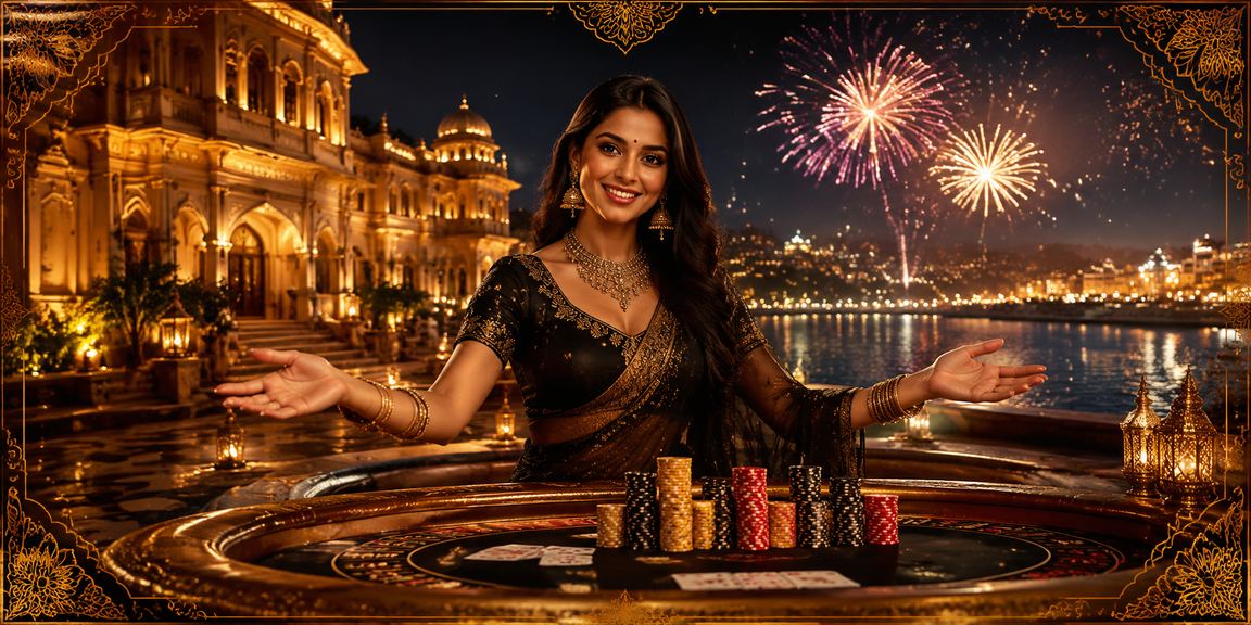 Players enjoying live baccarat games with illuminating neon lights in India