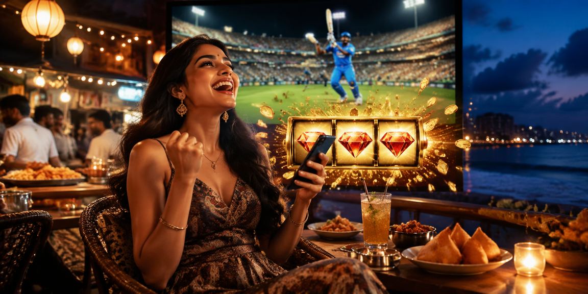 Evening cricket betting activity in Indian night market